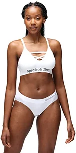 Reebok Damski bezszwowy biustonosz Maryna biały podstawowy top, biały, M - Koszulki i topy damskie - miniaturka - grafika 1