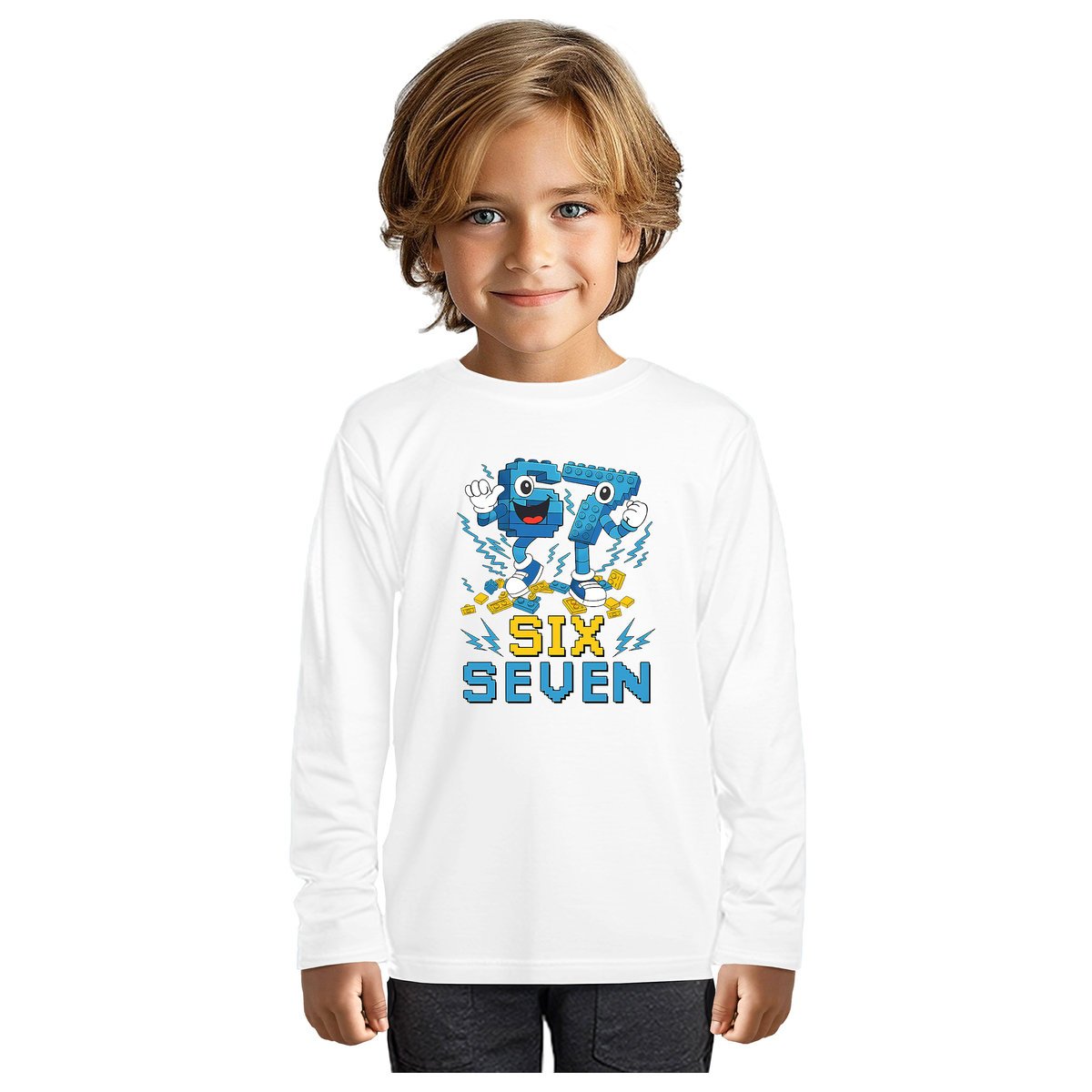 BLUZKA DZIECIĘCA 67 SIX SEVEN KLOCKI MEM LONGSLEEVE DLA DZIECKA 104