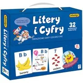 Gry planszowe - Adamigo Gra Litery i Cyfry obrazkowe karty edukacyjne 5_798289 - miniaturka - grafika 1