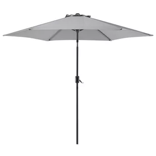 Beliani Parasol ogrodowy Varase Ciemny Szary 270 cm 33545 - Parasole ogrodowe - miniaturka - grafika 1