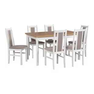 Zestaw stół i 6 krzeseł drewnianych MODENA 1 P + BOS 14 - Stoły z krzesłami - miniaturka - grafika 1