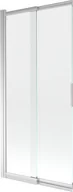 Parawany nawannowe - Mexen Fox parawan nawannowy 2-skrzydłowy przesuwny 85 x 150 cm, transparent, chrom - 891-085-002-01-00 - miniaturka - grafika 1