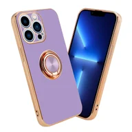 Etui i futerały do telefonów - Pokrowiec Do Apple iPhone 13 PRO MAX Etui w Glossy Jasny Fiolet - Złoto magnetycznym Obudowa Case Cover Ochronny Cadorabo - miniaturka - grafika 1