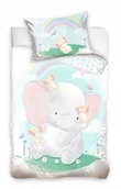 Pościel dla dzieci - POŚCIEL bawełniana SŁOŃ 140x200 cm - miniaturka - grafika 1