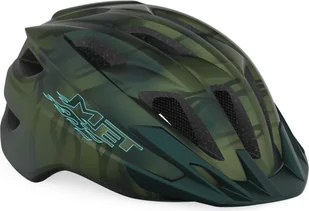 Dziecięcy kask rowerowy MET Crackerjack, 52-57 cm, zielony - matowy - Kaski rowerowe - miniaturka - grafika 1
