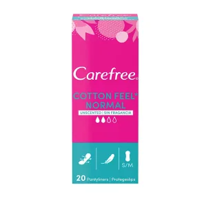 CAREFREE COTTON FEEL WKŁADKI HIGIENICZNE BEZZAPACHOWE 20 SZTUK - Wkładki higieniczne - miniaturka - grafika 1