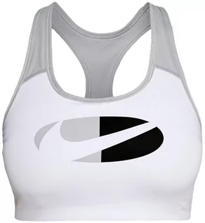 Koszulki i topy damskie - Stanik sportowy Nike DF SWSH CB LOGO - DD1201-100 - XL - grafika 1