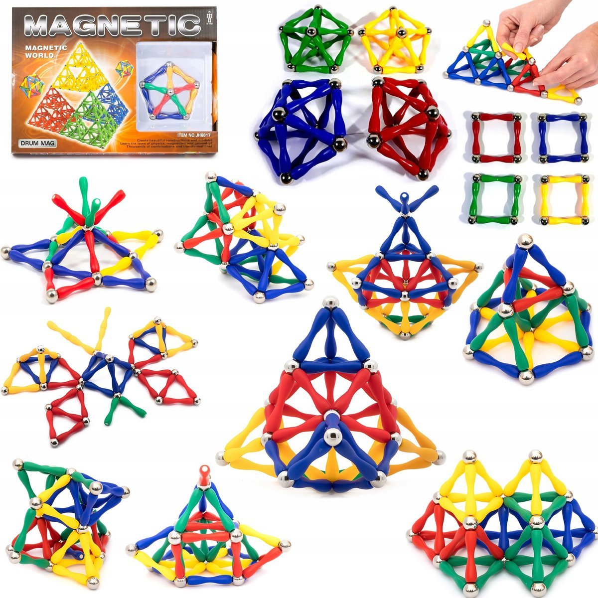 Klocki Magnetyczne 52el.