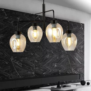 Emibig LUKKA 4 BLACK/AMBER 1165/4 lampa sufitowa żyrandol nowoczesny klosze 1165/4 - Lampy sufitowe - miniaturka - grafika 3