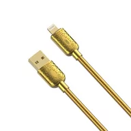 Kable USB - XO Kabel NB216 USB - Lightning 1,0 m 2,4A złoty - miniaturka - grafika 1