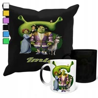 Gadżety dla niej i dla niego - ZESTAW KUBEK MAGICZNY + POSZEWKA Z PODUSZKĄ-PREZENT SHREEK FIONA + IMIĘ - miniaturka - grafika 1