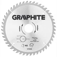Tarcze do pił - Graphite tarcza do drewna 185mm 48 zębów widia 57H666 - miniaturka - grafika 1