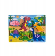 Puzzle - PUZZLE DREWNIANE DINOZAURY 30X30 8 ELEMENTÓW - miniaturka - grafika 1