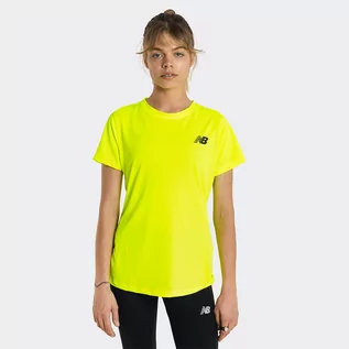 Koszulki i topy damskie - Koszulka damska New Balance WT23011PHIL  żółta - grafika 1