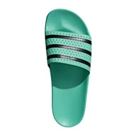 Klapki i japonki damskie - Klapki adidas Originals Adilette Slides U CQ3100 czarne zielone - Adidas - miniaturka - grafika 1