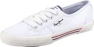 Trampki damskie - Pepe Jeans Damskie trampki Brady W Basic, 800 biały, 38 EU - miniaturka - grafika 1