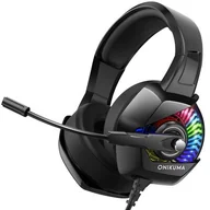 Słuchawki - ONIKUMA K6 RGB Czarny - miniaturka - grafika 1