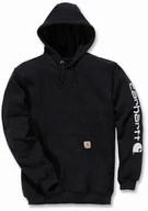 Bluzy męskie - Bluza Carhartt Mid Signature Sleeve Logo Black - miniaturka - grafika 1