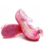 Buty dla dziewczynek - Buty Dziecięce Baleriny Sandały Księżniczki Dla Dziewczynki Aurora Różowe R. 32 - miniaturka - grafika 1