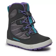 Buty dla chłopców - Śniegowce Merrell Snow Bank 4.0 Wtrpf Mk167148 Black/Purple/Turq - miniaturka - grafika 1