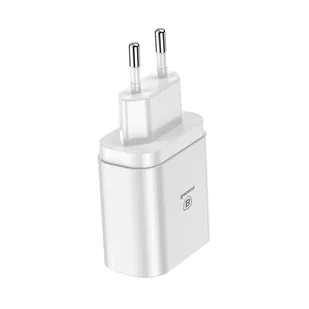 Baseus Mirror Lake inteligentna ładowarka sieciowa adapter EU z wyświetlaczem napięcia ładowania 3x USB 3.4A biały (CCALL-BH02) - Ładowarki do telefonów - miniaturka - grafika 6