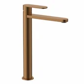 Baterie umywalkowe - Cersanit Bateria umywalkowa wysoka Zuro miedź szczotkowana - miniaturka - grafika 1