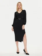 Sukienki - Morgan Sukienka dzianinowa 232-RMROSA Czarny Slim Fit - miniaturka - grafika 1