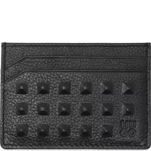 HUGO Skórzane etui na karty Elliott studs_S - Etui na dokumenty i karty - miniaturka - grafika 1