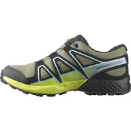 Buty dla chłopców - Salomon Dziecięce buty Speedcross Climasalomon Waterproof Hiking Shoe, Deep Lichen Green, 34 EU - miniaturka - grafika 1