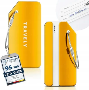 Zawieszka Do Walizek Żółta Metalowa Identyfikator Bezpieczna Podróż - Akcesoria podróżnicze Zawieszka Do Walizek Żółta Metalowa Identyfikator Bezpieczna Podróż - Akcesoria podróżnicze - miniaturka - grafika 1