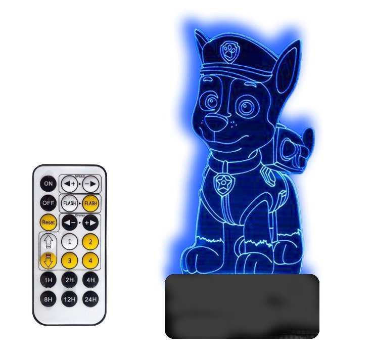 LAMPKA 3D LED PSI PATROL CHASE MIX USB / PILOT RGB