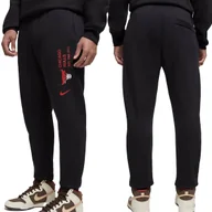 Spodnie męskie - Nike spodnie męskie dresowe czarne dresy Chicago Bulls FV3373-010 M - miniaturka - grafika 1