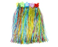 Gadżety dla niej i dla niego - Go Spódniczka hawajska krótka wielokolorowa z kwiatkami roz S 1 szt NP-SHWI - miniaturka - grafika 1