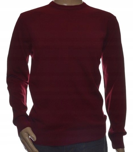Sweter męski z kaszmiru i wełny merynosów merino kaszmirowy 5XL bordowy 131