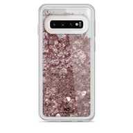 Etui i futerały do telefonów - Hama White Diamonds Sparkle Case Samsung Galaxy S10 Różowo-Złote Serca - miniaturka - grafika 1