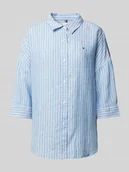 Bluzki damskie - Bluzka o kroju relaxed fit z czystego lnu - miniaturka - grafika 1