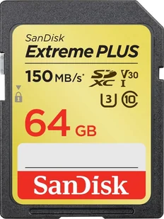 Karta SanDisk Extreme Plus SDXC 64 GB Class 10 UHS-I/U3 V30 SDSDXW2-064G-GNCIN - Karty pamięci - miniaturka - grafika 1