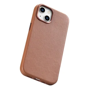 iCarer Case Leather pokrowiec etui z naturalnej skóry do iPhone 14 brązowy (WMI14220705-BN) (kompatybilne z MagSafe) - Etui i futerały do telefonów - miniaturka - grafika 12