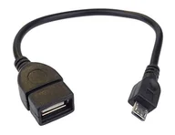Adaptery i przejściówki - PremiumCord Adapter USB microUSB na USB M/F Czarny kur-14 - miniaturka - grafika 1
