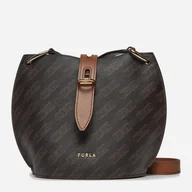 Torebki damskie - Torebka crossbody damska skórzana Furla Unica Mini Crossbody WB00913BX13650054S10070054S Brązowy/Czarny (8050597394640) - miniaturka - grafika 1