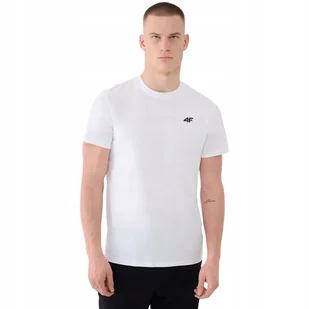 Koszulka męska 4F M2256 biała 4FWMM00TTSHM2256 10S XXL - Koszulki męskie - miniaturka - grafika 1