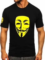 Koszulki męskie - Czarny t-shirt męski z nadrukiem Bolf 14400 - miniaturka - grafika 1