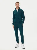 Dresy męskie - adidas Dres Basic 3-Stripes JX5502 Zielony Regular Fit - miniaturka - grafika 1