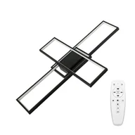 Lampy sufitowe - Lampa wisząca Artesia czarno-biała LED 92W 3000K - 6000K 9000lm pilot wym: 7,5 x 89 x 56 cm aluminium IdeaLED - miniaturka - grafika 1