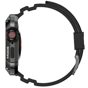 Kingxbar CYF134 2w1 pancerne etui Apple Watch 8, 7 (45 mm) ze stali nierdzewnej z paskiem czarne - Akcesoria do smartwatchy - miniaturka - grafika 4