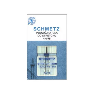 Schmetz Igły Igła Podwójna 4,0/75 Do Stretchu - Akcesoria i części do maszyn do szycia - miniaturka - grafika 1