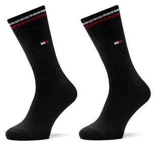 Zestaw 2 par wysokich skarpet damskich Tommy Hilfiger 701228176 Czarny - Skarpetki damskie - miniaturka - grafika 1