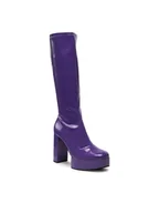 Kozaki damskie - Jenny Fairy Kozaki GLOSSY-02KW Fioletowy - miniaturka - grafika 1