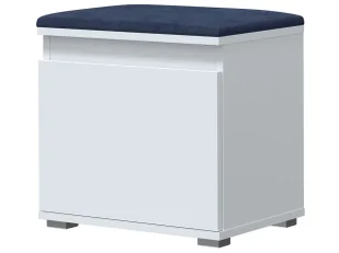 Minimalistyczna szafka na buty biały + granat H6-C19 - Szafki na buty - miniaturka - grafika 1