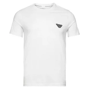 Emporio Armani Męski T-shirt męski Crew Neck Rubber Pixel Logo T-Shirt, biały, XL - Koszulki męskie - miniaturka - grafika 1